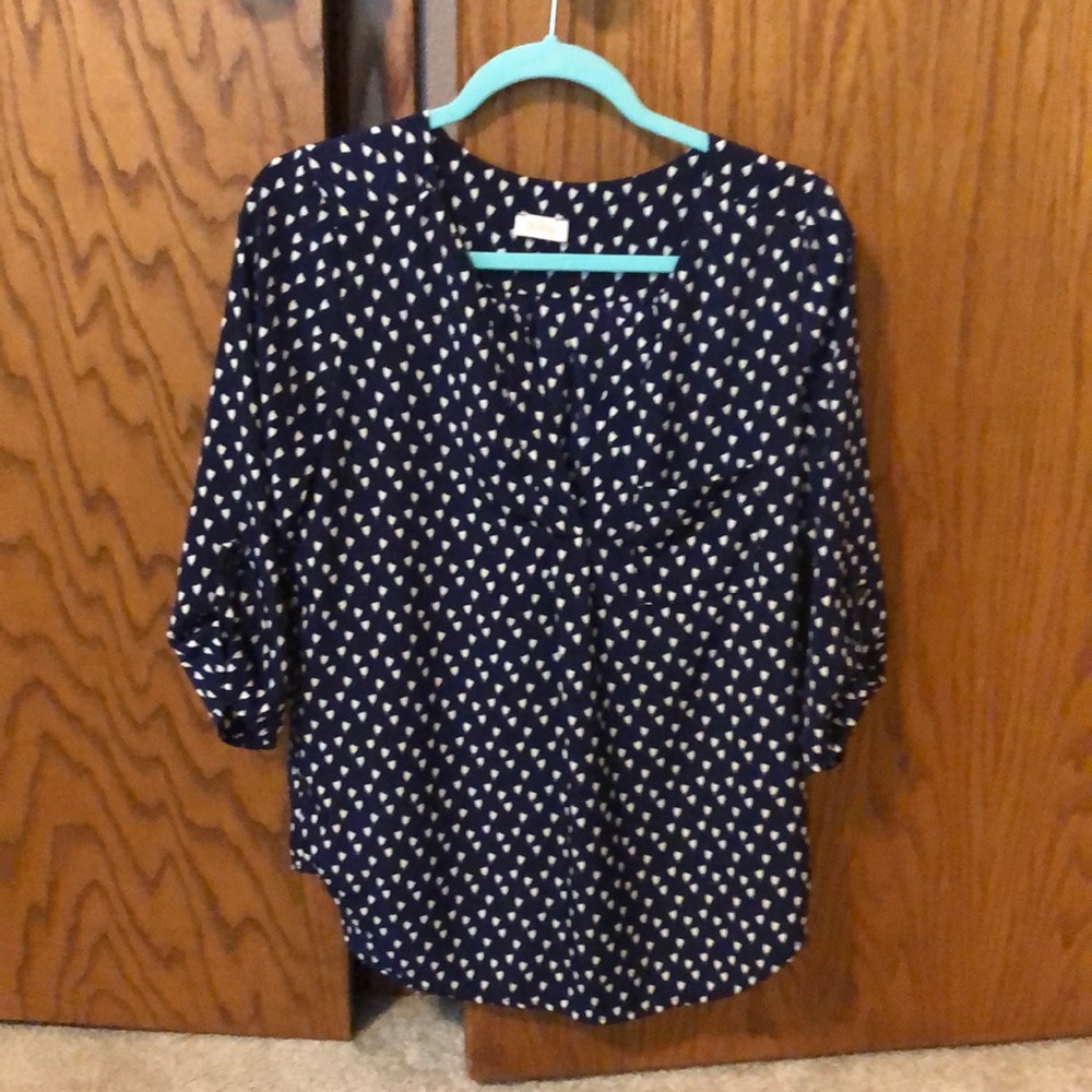 Pixley navy blue tulip 3/4 sleeve